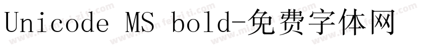 Unicode MS bold字体转换